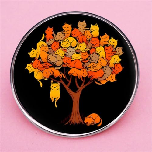 Image of Zhanghaoran Cute Ginger Cat Enamel Pin Lapel Pin Brooch Badge Gift for Cat Lovers