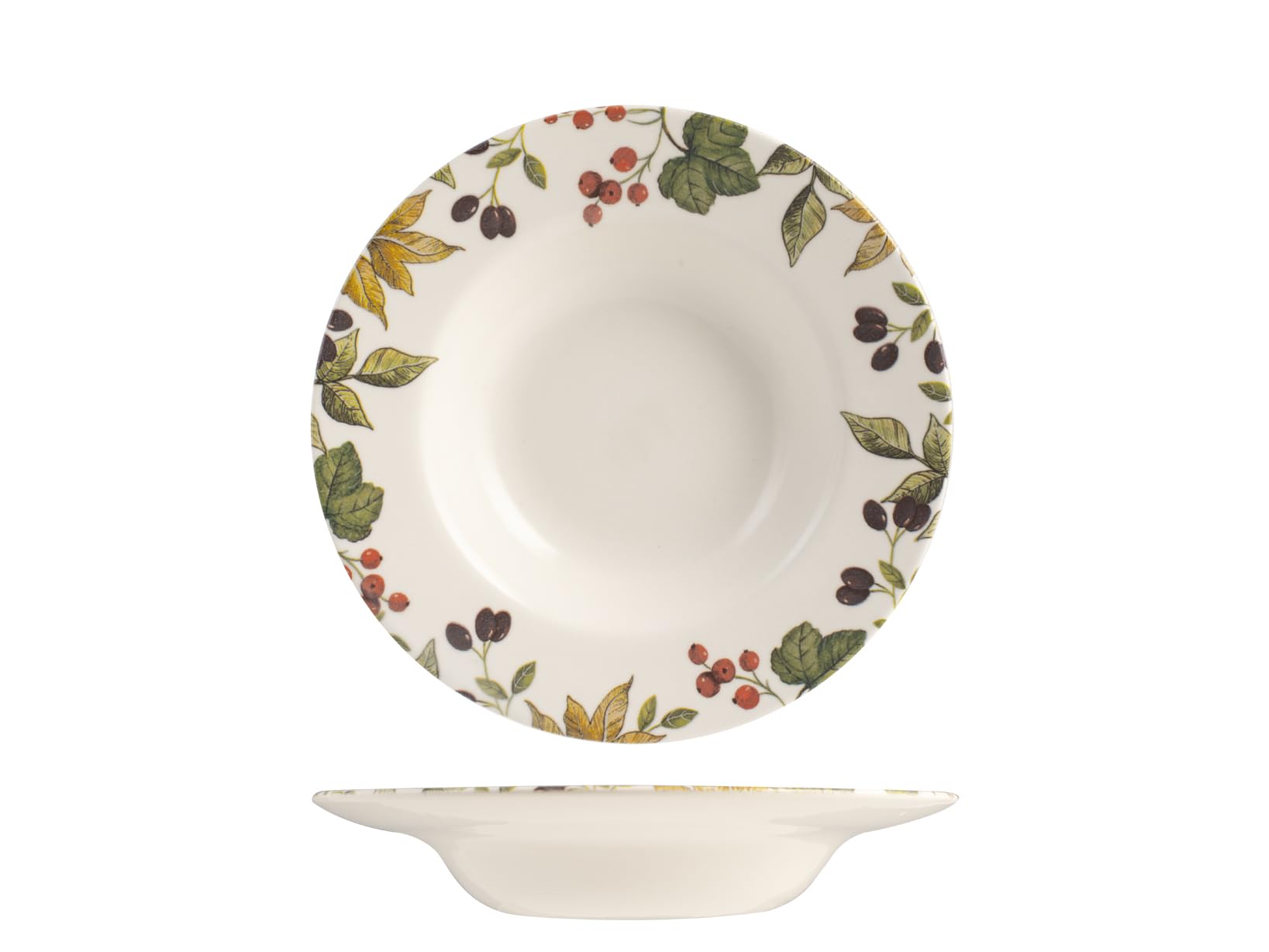 James Sadler & Sons – Servizio Tavola 18 Pezzi “Fruit of Forest” in Earthenware Decorato – Lavabile in Lavastoviglie e adatto al Microonde