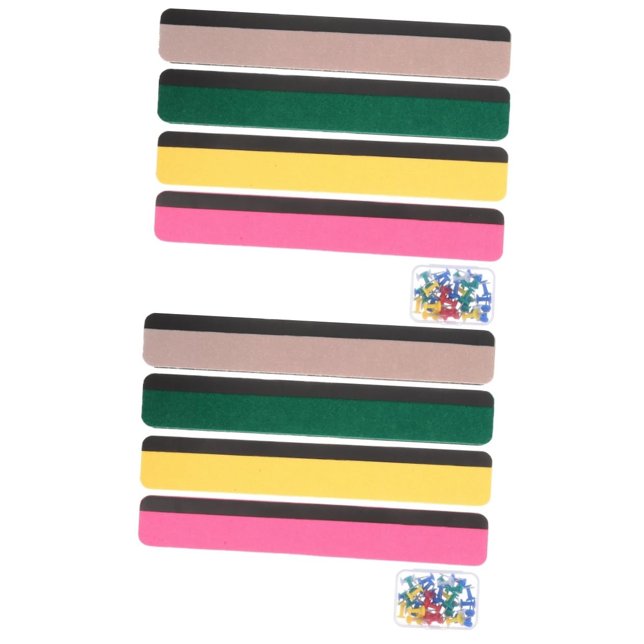 STOBOK 2sätze Magnetische Filz-pinnwand Mit Selbstklebenden Streifen Für Notizen Und Bilder Für Büro Und Schule Leicht Zu Bedienen Und Dekorativ