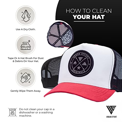 Image of Urban Effort Trucker Hat for Men - Mesh Back Baseball Cap, 5 Panel Snapback Hats for Men and Women