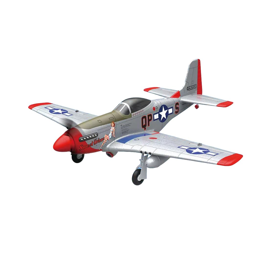 1/16 P-51D RC Plane, 3D/6G 2.4G 5CH Brushless EPP RC Airplane, 685mm Wingspan Fixed Wing RC Aircraft Remote Control Airplane with 3 Flight Modes/Quick Release, Gift -RTF without Camera, Phone Mount, RTF