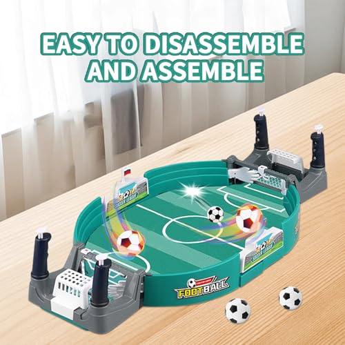 Tischfussball,Mein HERZ Tischfussball Kinder Interaktives TischfußBallspiel,Tischkicker Spielzeug Tischkicker mit 6 Fußbälle Fußball Geschenke für Jungs für Kinder Erwachsene – Bild 7