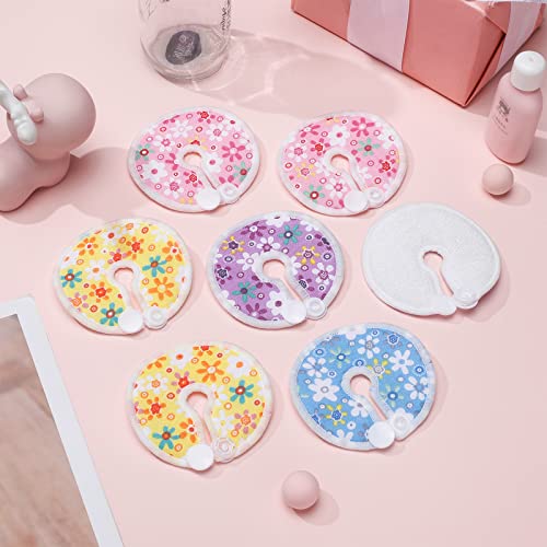 32 Pieces G Tube Pads Holder Cotton Pads For Feeding Support Abdominal G Tube Button Covers Reusable Feeding Tube Supplies Soft G Tube Covers For Breastfeeding Nursing Care, 4 Designs (Fresh Flower) #TOP6