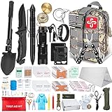 238Pcs Emergency Survival Kit and First Aid Kit, Professional Survival Gear Tool with Tactical Molle