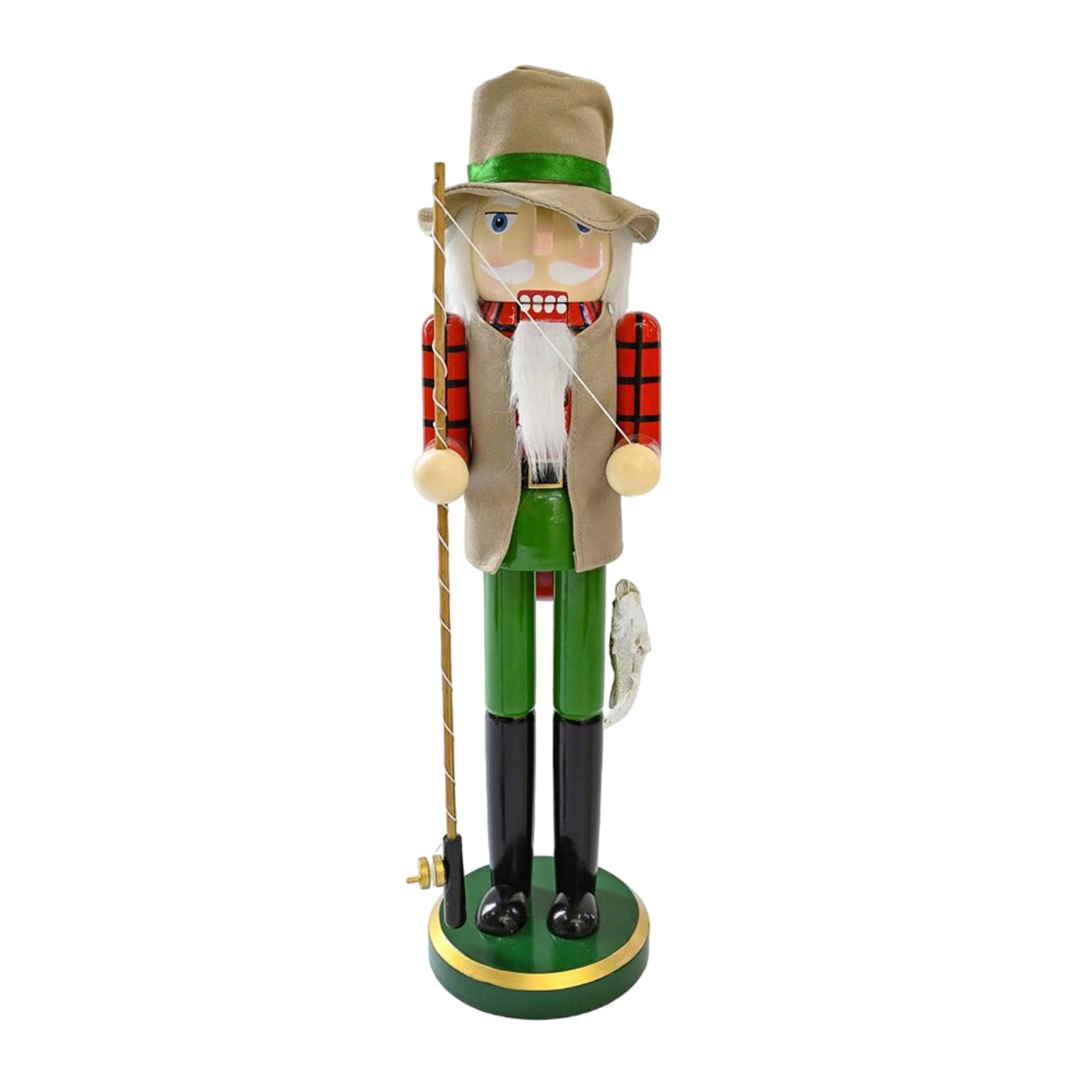 Hsioluted Christmas Theme Desktops Decorations Unique Ornament Tabletop Figurine Wood Sculpture with Intricate Craftsmanships Festives Gift