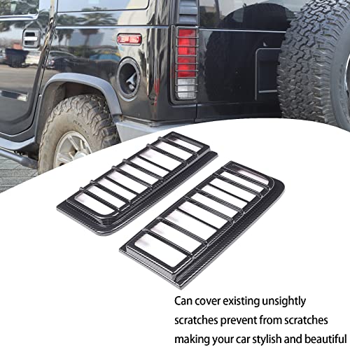 Car Taillight Cover For Suv Hummer H2 2003-2009, Smoked Tail Light Shell Trim Cover, Rear Tail Lamp Decorative Protection Trim,Rear Lamp Light Shell Shade (Carbon Fiber Grain) #TOP1