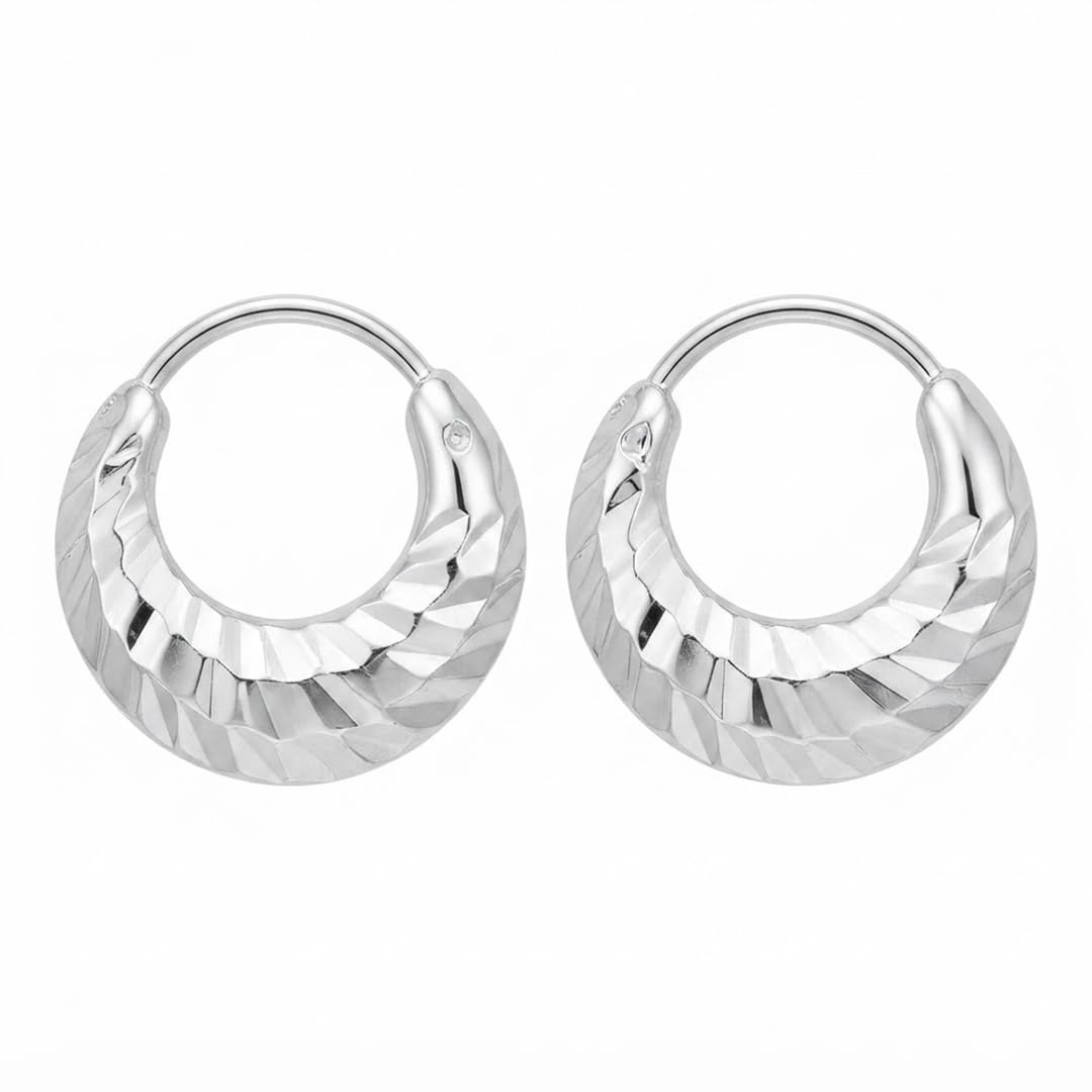 (Formerly MJ) 925 Sterling Silver Kaju Bali Hoop Earrings | Unisex Silver Hoops for Men, Women, Boys & Girls | Pure 92.5 Silver Stylish Bali Earrings | Gift for Him & Her (Small Size(One Pair)) 331-image-48