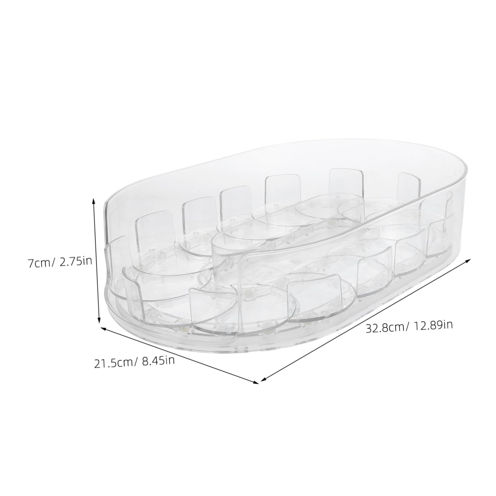 Bandeja Giratoria del Refrigerador de Plástico para Especias y Cosméticos | 360° de Giro, Uso en Cocina y Gabinete, Material Plástico Resistente y Fácil de Limpiar
