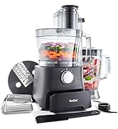 VonShef Food Processor – 1000W Multifunctional 8in1 Chopper, Mixer with Dough Blade, Spatula, Shr...