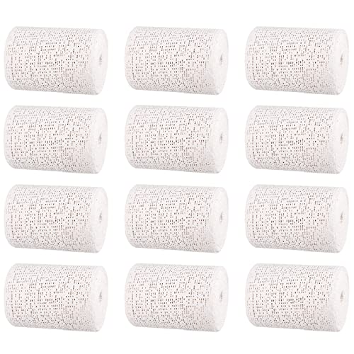 12Pack Plaster Cloth Plaster for Belly Cast, Mask Making, Sculptures, Body Casts, Craft Projects, Scenery Art
