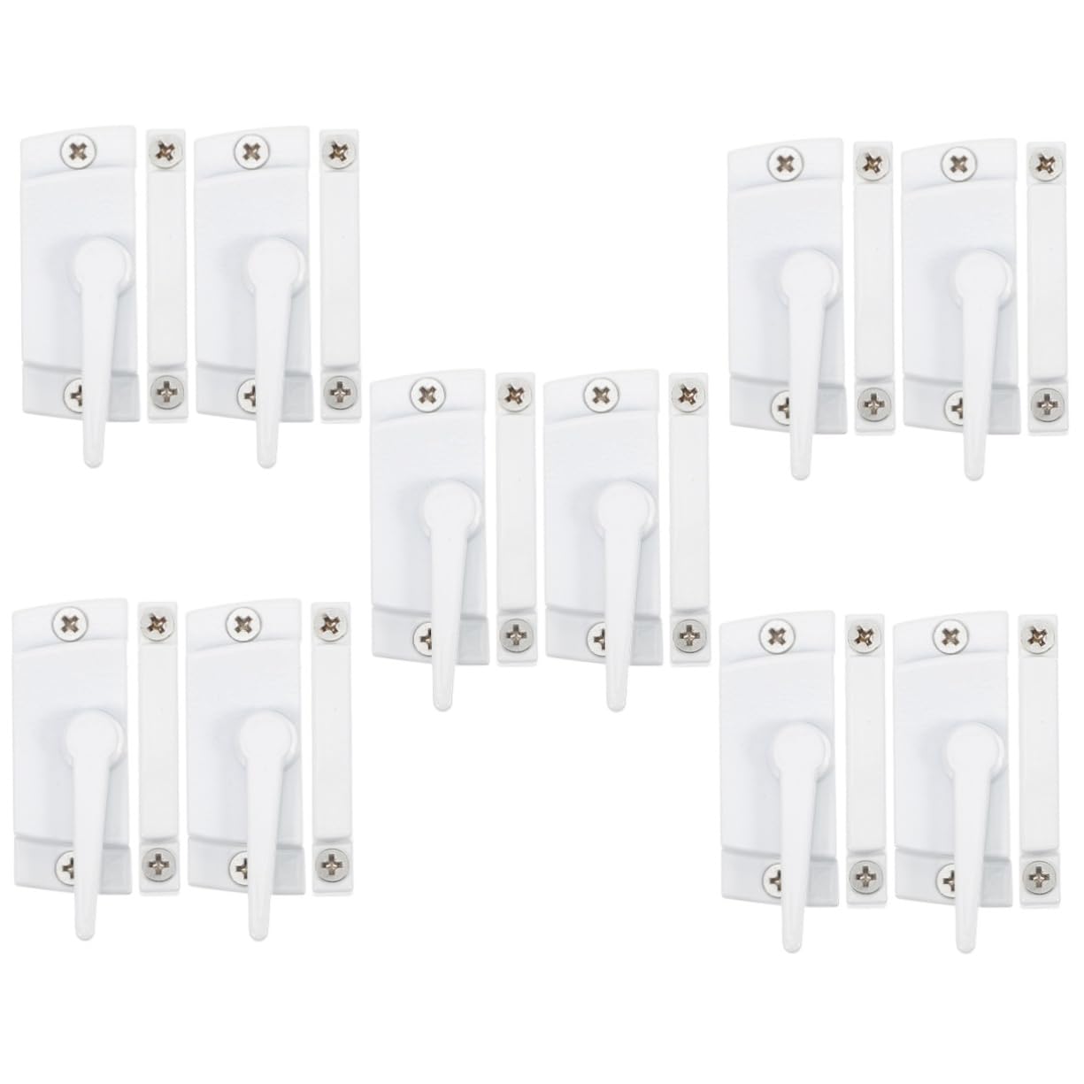 Kit de remplacement de poignées au design simple élégant pour serrures de fenêtres en lot de 10