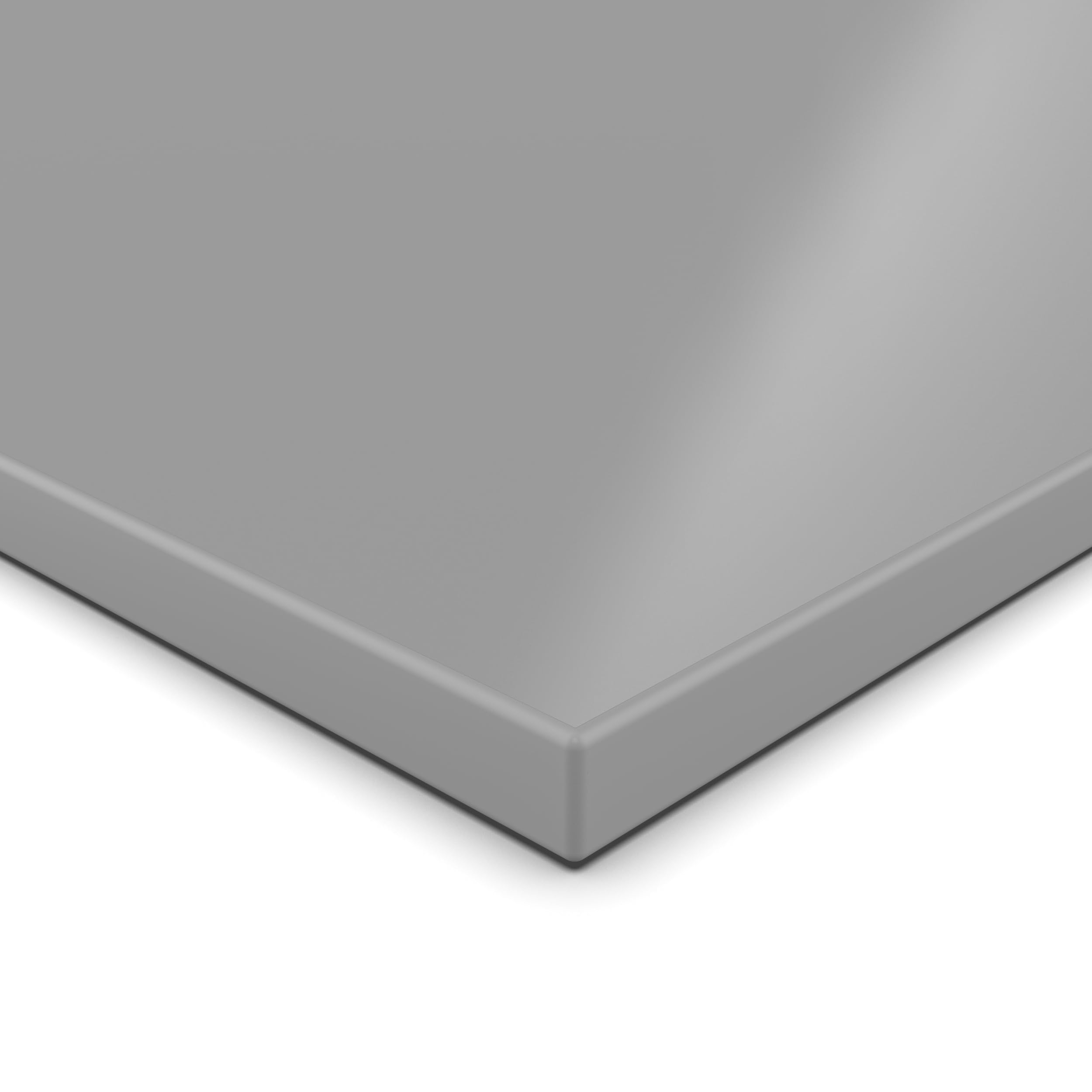 AUPROTEC Pannello in legno 19 mm, 100 x 50 cm, ideale per ripiani, console, scaffali e fai da te, grigio, bordo in ABS da 1 mm