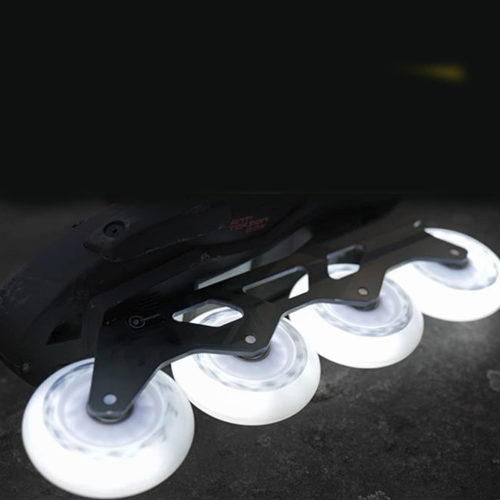 Genérico Ruedas de Repuesto para Patines en Línea Exterior Interior 4 Ruedas de Patinaje Recreativo de Calle con Luz Led de 72 mm, 82 A