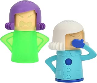 BUYGOO 2Pack Angry Mom Microwave Cleaner and Chilly Mama Fridge Cleaner, Oven Steam Clean Easily Cleans The Crud in Minutes Microwave Cleaner for Home Office Kitchen