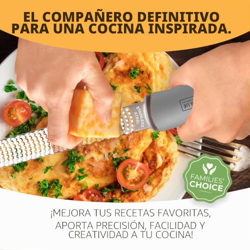 Miniatura 9 de Orblue Rallador De Limón Y Queso Rallador Multifuncional Premium Para Parmesano, Jengibre, Chocolate, Frutas, Verduras Gris Claro
