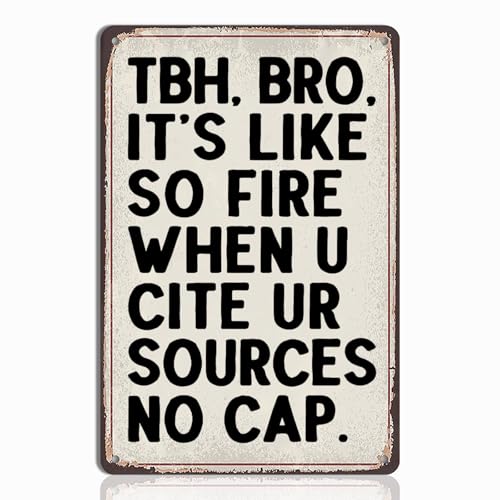 English Teacher Gifts Tin Sign - Funny English Classroom Decor, Grammar Gifts for Middle and High School Teachers, Teacher Signs for Classroom, 8x12 Inch