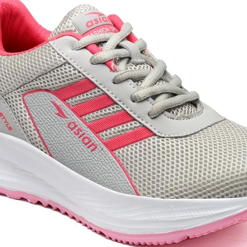 Image of ASIAN Women's Mercury-12 Casual Sneaker Shoes Lightweight Soft & Comfortable with Extra Cushion Lace-Up Shoes for Women's & Girl's