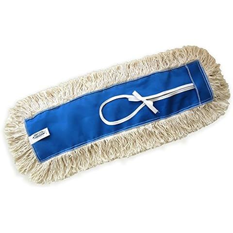 24" Industrial Strength Washable Cotton Dust Mop Refill, Replacement Head for Home & Commercial Use, Fits 24 Inch Frame, Cleans Hardwood, Laminate, Concrete, or Other Floor Systems (24") Cover