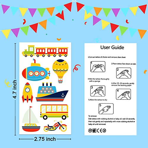 Partywind TS00329 110 Styles Glow Transportation Cars Temporary Tattoos For Kids, Luminous Vehicle Cars Party Supplies Favors thumb #5