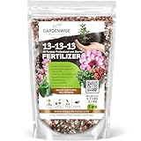 Gardenwise 13-13-13 Slow Release Granular Fertilizer – All Purpose Plant Food 13 13 13 for Outdoor Grass, Vegetables, Roses, Flowers, Shrubs, Trees. Lawns, Gardens, Potted Plants (2 quarts) -  Summit Sales Company LLC