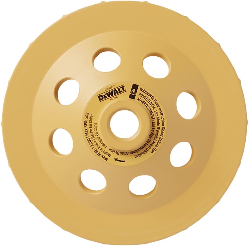 Cheapest 🛒 DEWALT Grinding Wheel, Diamond Cup, 5-Inch (DW4777T)