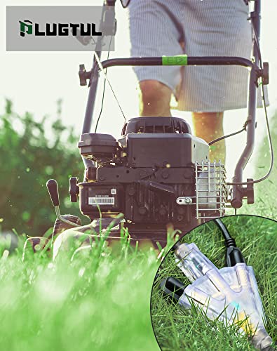 15Ft 12/3 Outdoor Extension Cord With 3-Outlets, Heavy Duty 12 Gauge 3 Prong Extension Cord Waterproof With Lighted End, 15A 12Awg 1875W Sjtw, Etl Listed - Great For Garage, Garden And Home, Black #TOP5