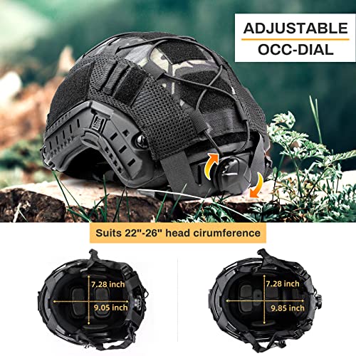 Tacsnake Tactical Airsoft Paintball Fast Helmet With Helmet Cover, Pj Type Tactical Multifunctional Protective Nvg Mount For Multicam Military Sports Hunting Shooting #TOP1