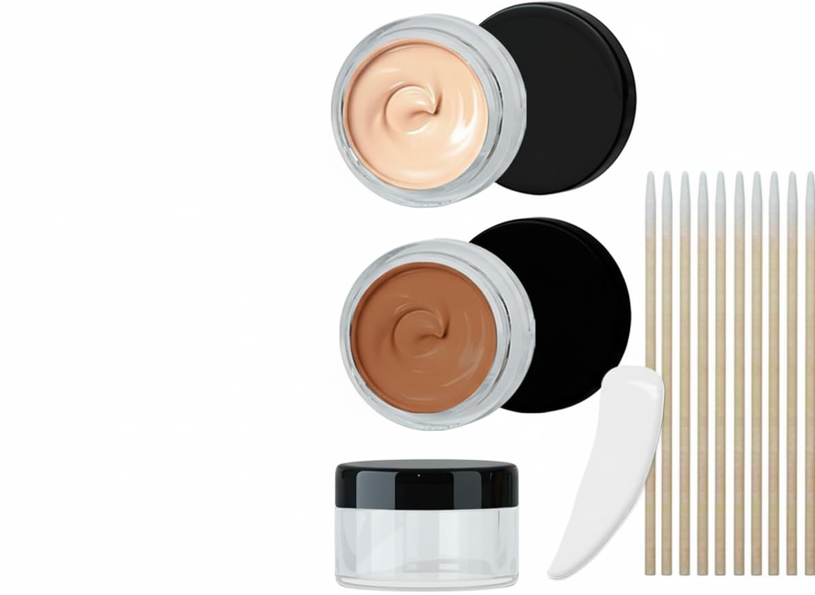 NALACAL Cover Up Makeup Waterproof, Concealer, Scar Cover Up Makeup Waterproof, Professional Skin Concealer Set for Dark Spots, Scars, Vitiligo, Body Makeup Cover