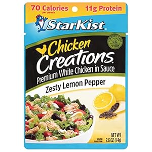 StarKist Chicken Creation Zesty Lemon Pepper – 2.6 oz Pouch (Pack of 12)