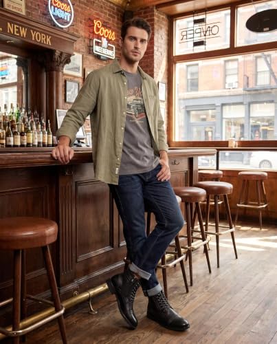 Image of Arkbird Mens Chelsea Boots, Stylish and Comfort Leather Chukka Ankle Boots with Zipper