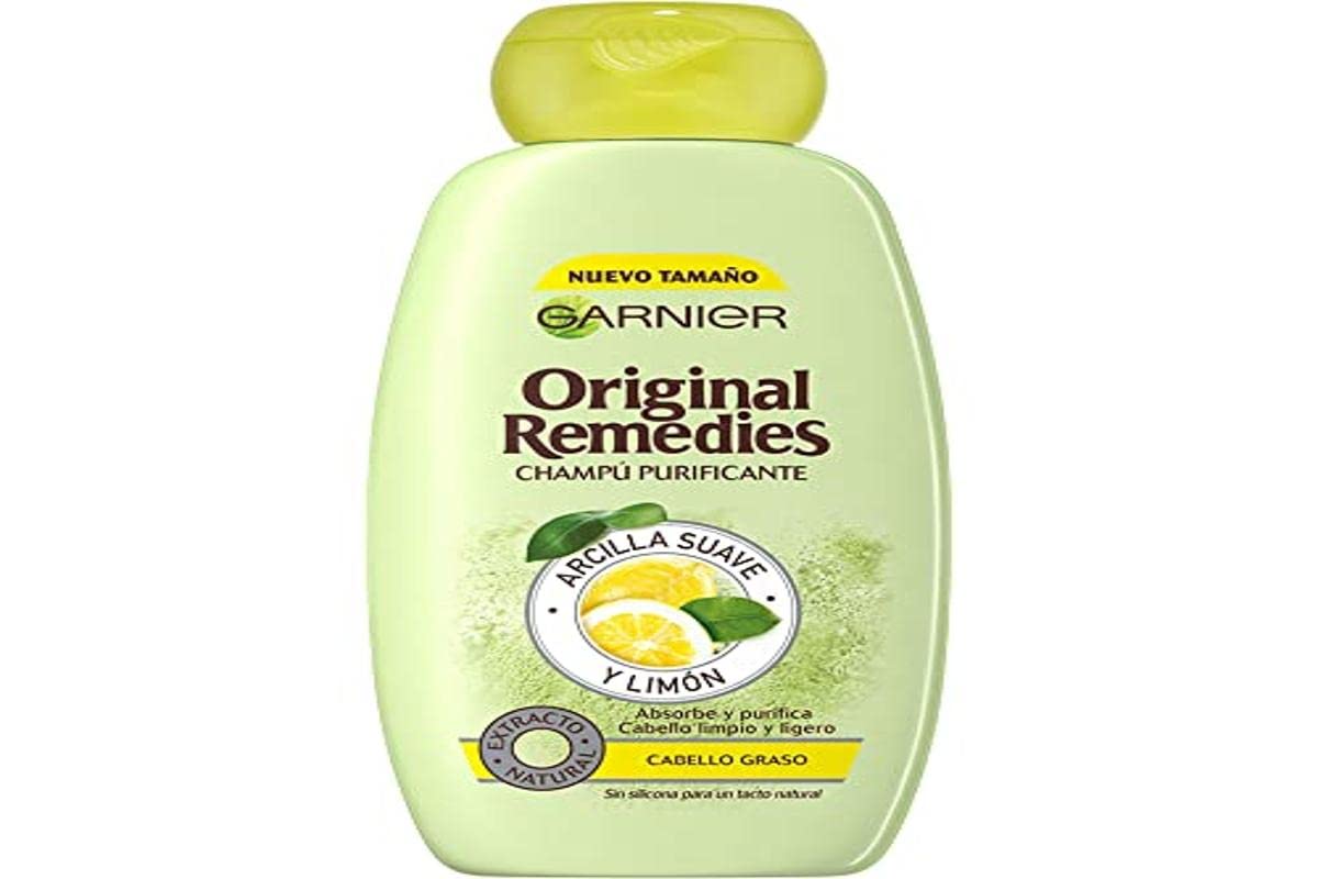 Garnier Original Remedies Shampoo mit weichem Ton und Zitrone, für