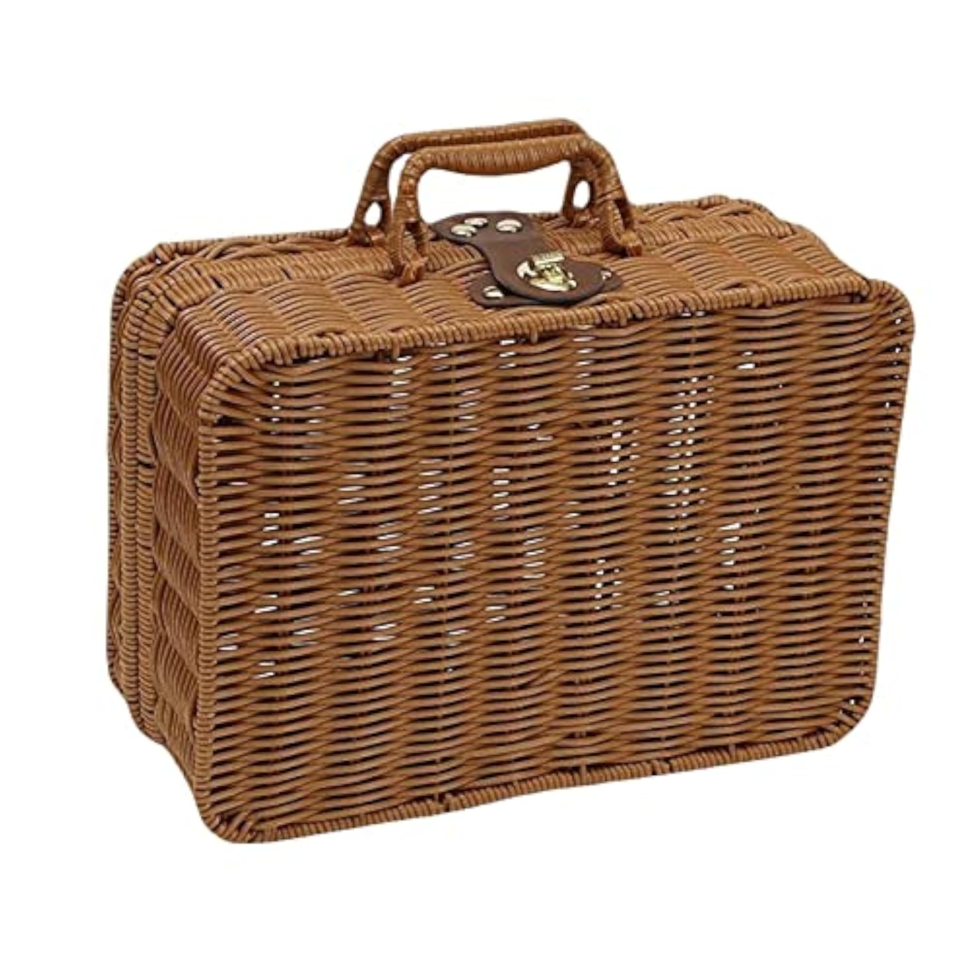 Woven Wicker Storage Basket Cosmetic Organizer, XL