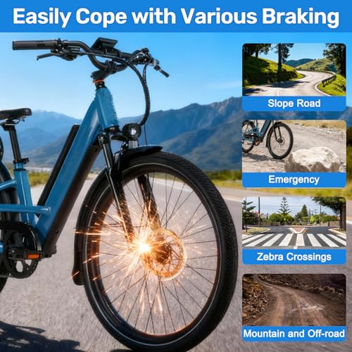 JERBOR Upgrade Brake Pads for Rad Power Radster Road/RadsteTrail/RadWagon 5/2024-2025 RadExpand 5 Plus/2025 RadRunner MY25 Plus MY25 Max MY25, All Metal Wear Resistant Brake Pad for Rad Power E-Bike - Thumbnail 5