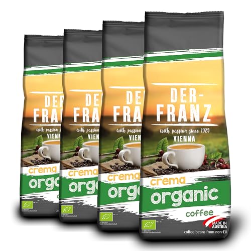 Der-Franz - Crema de café orgánico UTZ, grano entero. 500 g (Paquete de 4)