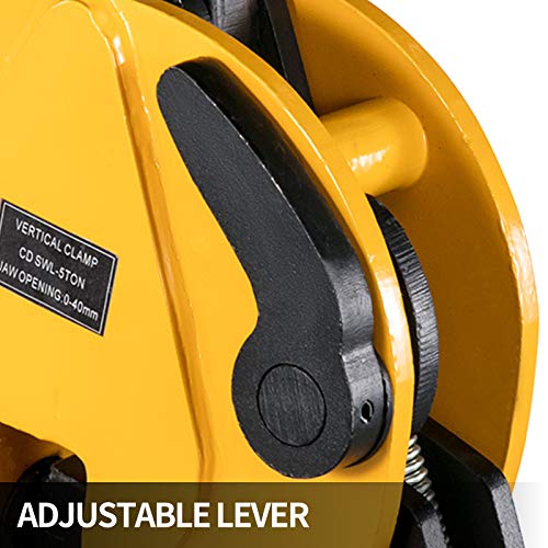 Vevor Lifting Clamp 11000Lbs/5T, Working Load Vertical Plate Clamp 0-1.2Inch/30Mm Jaw Opening, Industrial Steel Plate Clamp Sheet Metal Lifting Clamp Plate Lifting Clamp Handling Lifting Equipment #TOP5