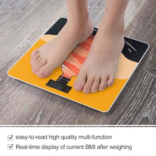 Báscula digital para baño con vidrio templado y pantalla LCD miniatura 5