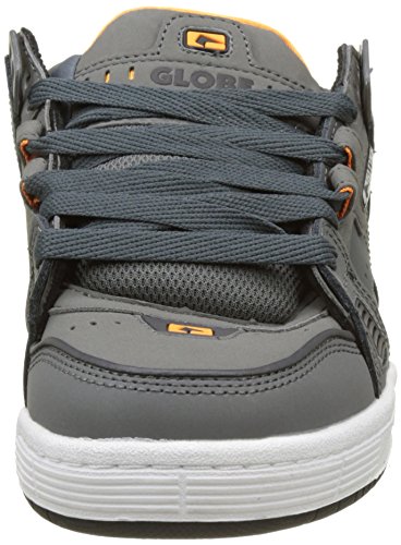 Image of Globe Men's Sabre Skateboarding Shoes, Grey Shadow Pewter Orange, 10.5