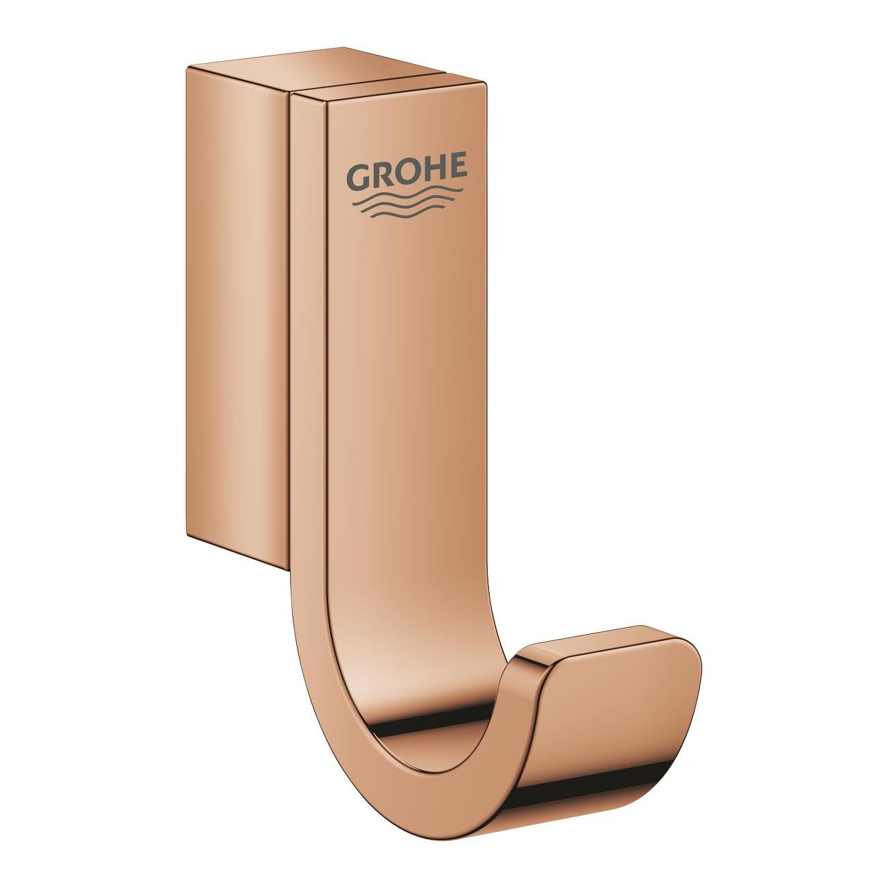 Grohe Gancho Sencillo para Batas con Acabado Starlight Resistente a los arañazos, 4,4 x 5 x 1,5 centímetros, Color Cobre Brillo (Referencia: 41039DA0)