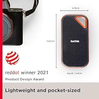 SanDisk Extreme PRO Portable SSD 2 TB (externe SSD, NVMe-SSD-Performance, 2,5 Zoll, 2.000 MB/s Lesen und Schreiben, AES-Verschlüsselung, IP65-Wasser- und -Staubschutz) grau – Ansicht 3