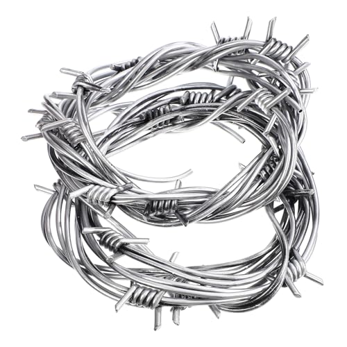 Toyvian 2 cables de púas de 8 pies / 240 cm de imitación de hilos espinados para decoración de casa embrujada, hilos de púas para niños, juguetes de maquillaje