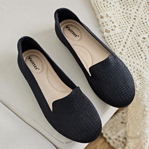 Veittes Women's Wide Width Flats Shoes,Fashion Ballet Flat4
