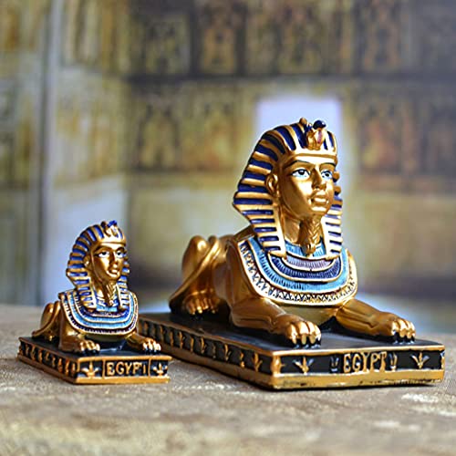 SEWACC Resin Egyptian Sphinx Ornament for Home Office Decor Vintage Desktop Sculpture Creative Festival Decoration for Weddings Birthdays Christmas - Image 2