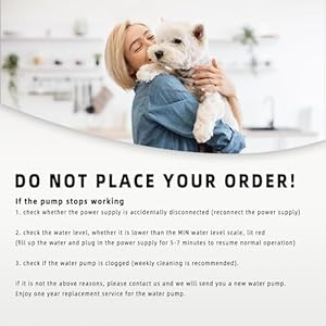 Dog water fountain water pump for petdott 7 6l large dog water fountain for large dogs   cucciolini doodles