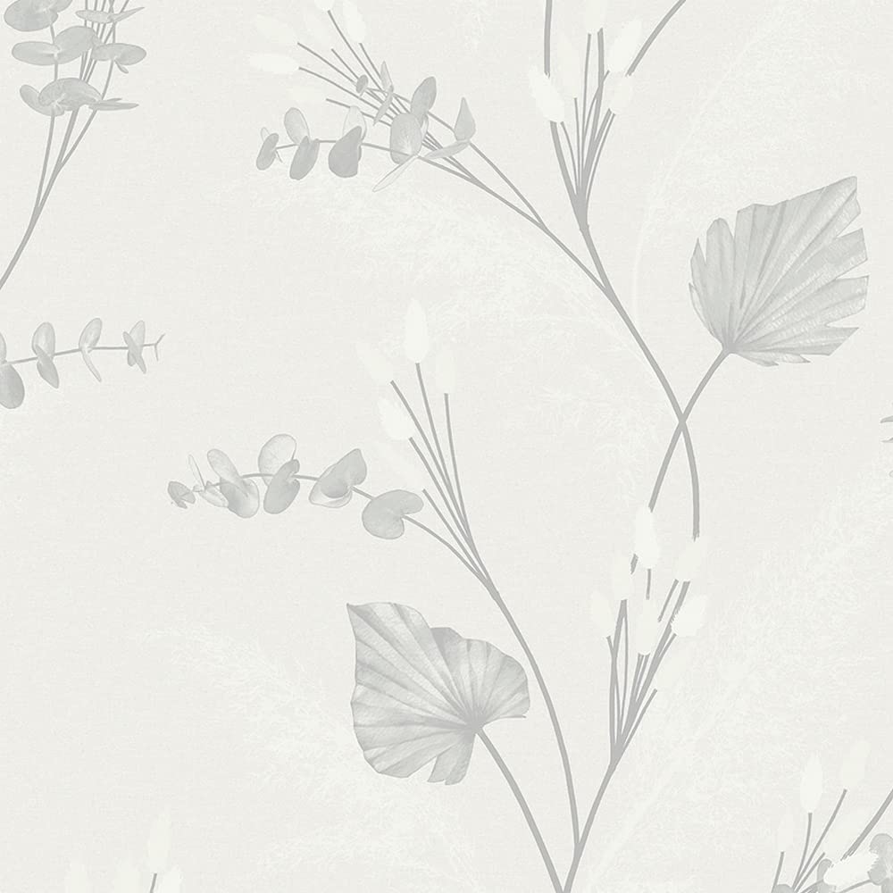 Holden Decor Opus Amarante Dove Wallpaper 36250 - Italian Heavyweight Vinyl, Metallic Embossed Fabric Effect, Scrubbable, 10.05M X 53Cm 5022976362505