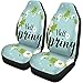 Produktbild Night-Shop Autositzbezüge Blau Abstrakt Hallo Frühling Gänseblümchen Blume Bunte Beauty Branch Set von 2 Auto-Zubehör-Protektoren