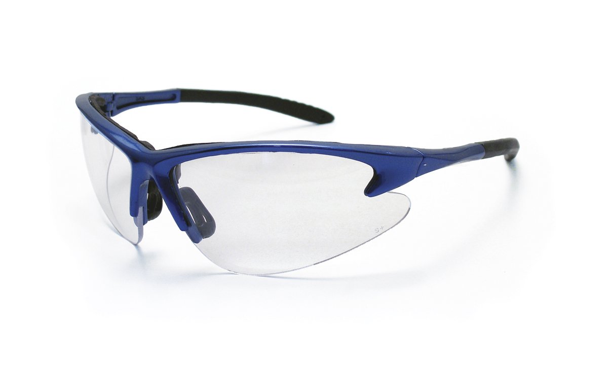 SAS Safety 540-0700 DB2 Eyewear with Polybag, Clear Lens/Blue Frame