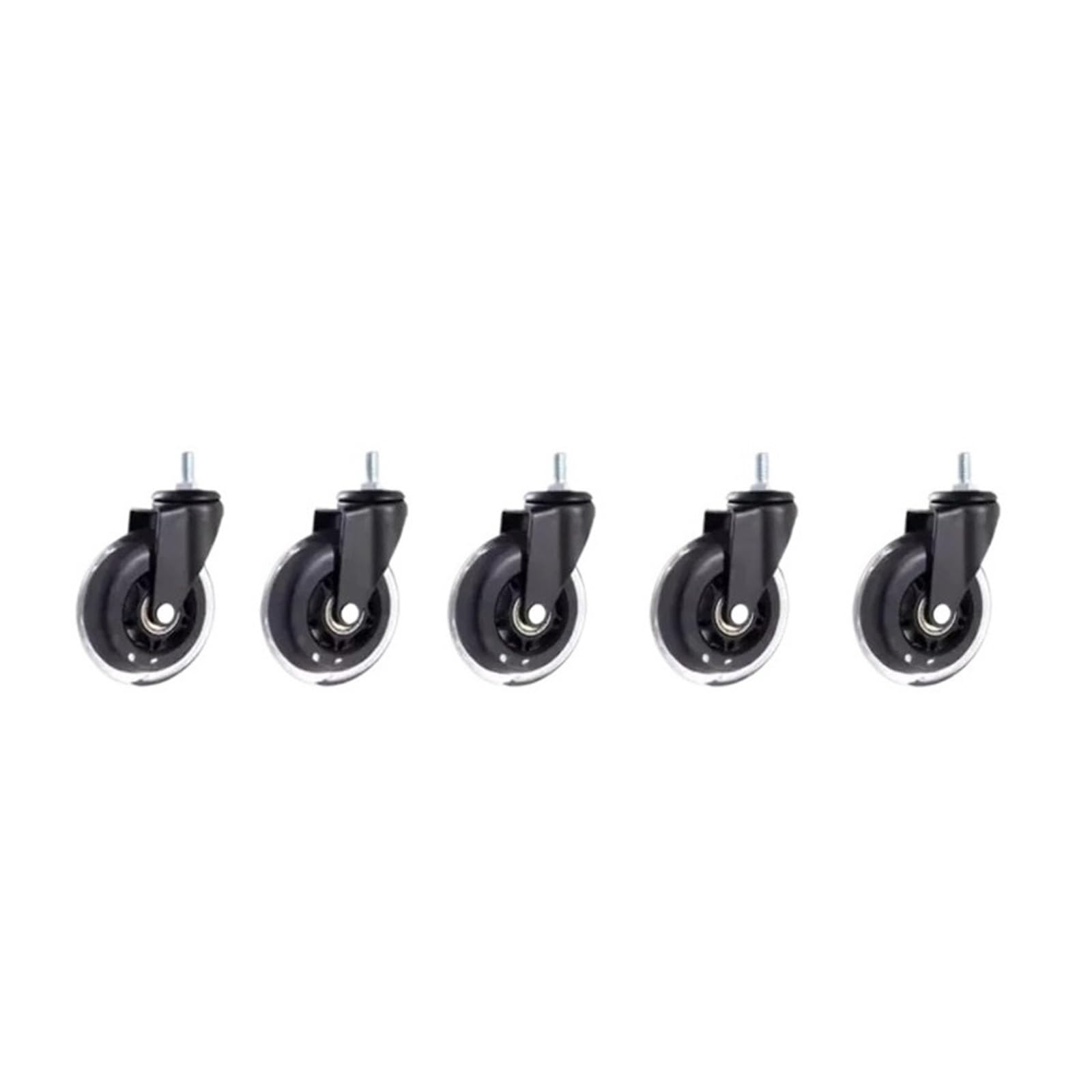 5 szt. 3-calowe rolki śrubowe PU M6/M8/M10 do elektroforezy lodowej sprzętu rozrywkowego, hulajnogi, uniwersalne/hamulcowe kółka(M8x15mm,Universal wheel)