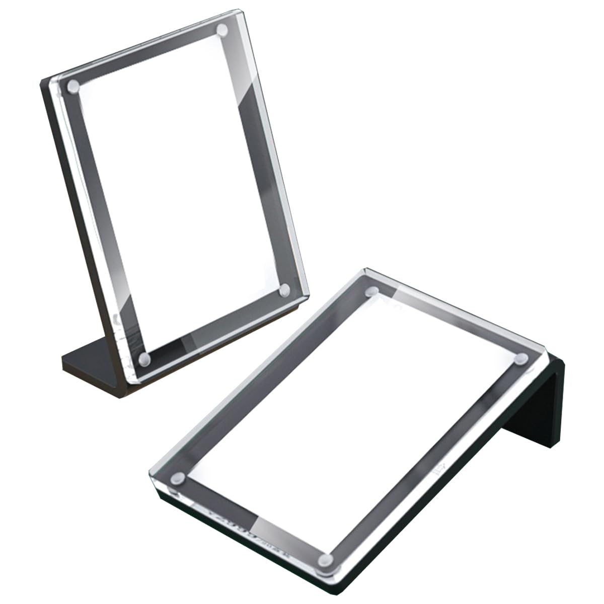 Acryl Preisschildhalter Transparent Preisanzeige Ständer Abgerundete Ecken Schwarz Vertikale Ausführung Für Preisschilder, 10 Stück,128mm x 178mm