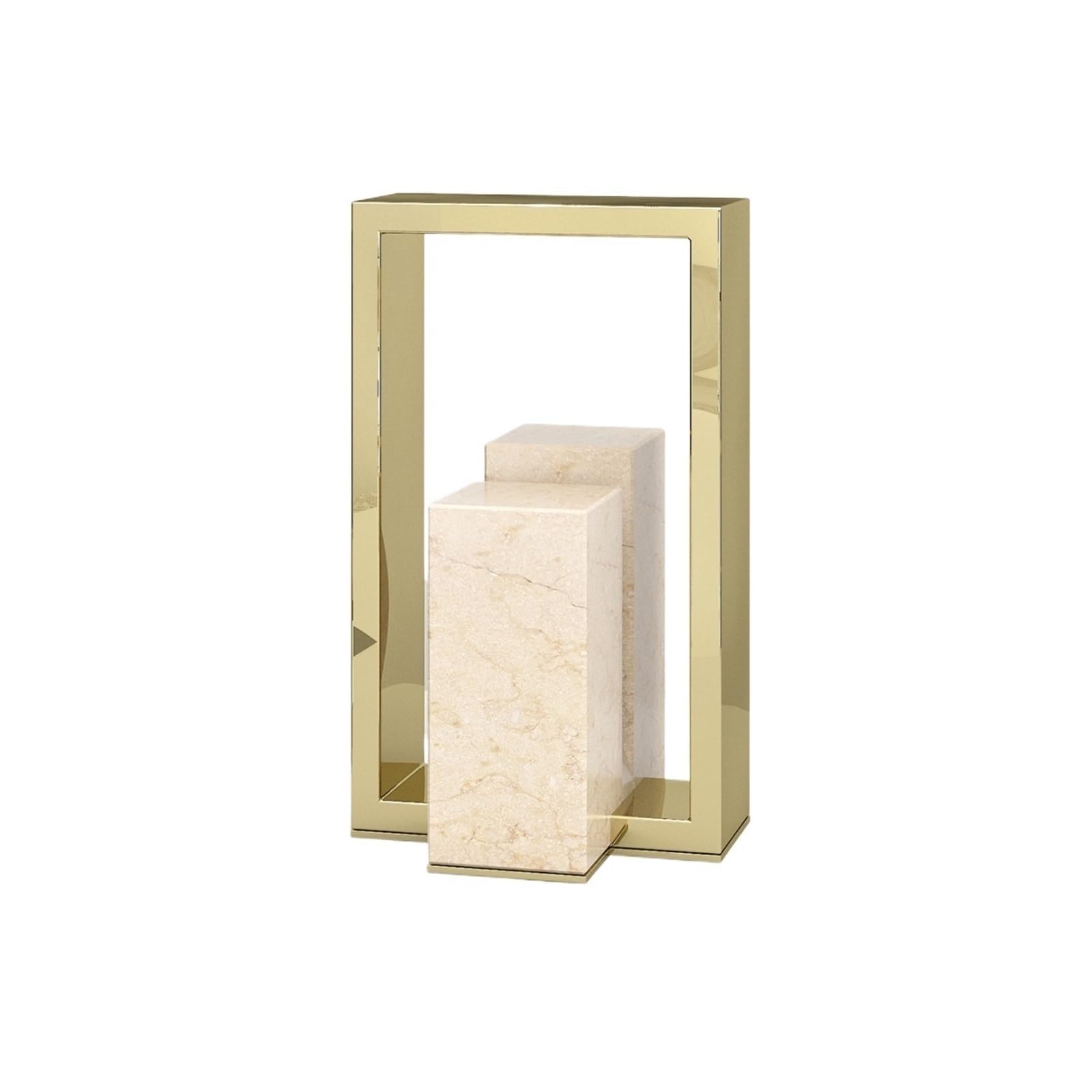 ZENY896V Sculptures Marble Geometric Ornaments TV Cabinet Metal Decorations Decor(Gold)