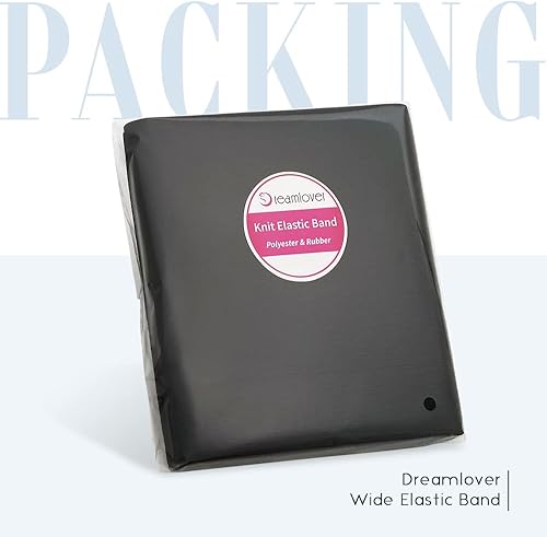 Miniatura 2 de Dreamlover Banda elástica negra, elástica ancha para coser, correa elástica, 5.9 pulgadas x 4 yardas